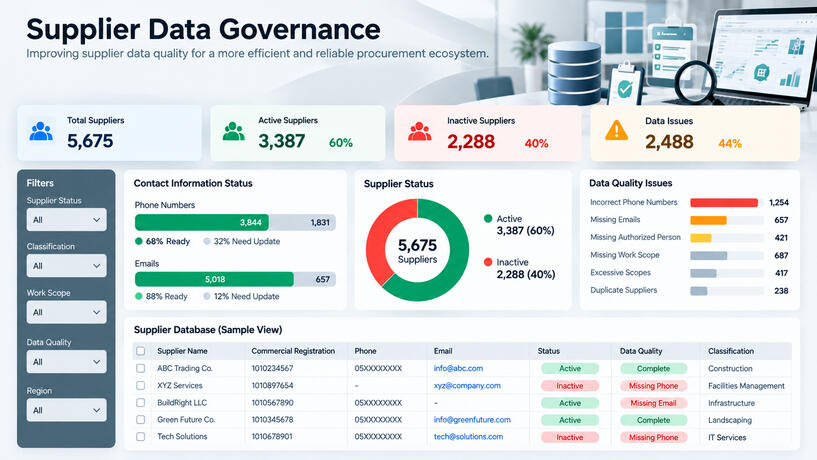 SUPPLIER DATA GOVERNANCE Supplier Database Optimization & Vendor Governance SUPPLIER DATA GOVERNANCE Supplier Database Optimization & Vendor Governance